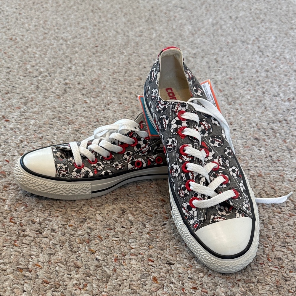 Converse Charcoal Soccer Ball Chucks - unisex size 5 samples